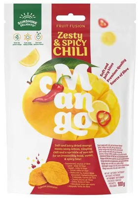 Produktbild von Sunshine Delights Fruit Fusion Zesty & Spicy Chili Mango 100g