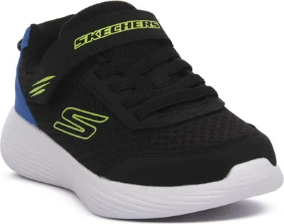 Produktbild von Skechers Kinder-Jungen-Sneaker-Slipper-Klettschuh GO RUN 400 V2 Schwarz-Blau-Gelb-Weiß, Farbe:schwarz, EU Größe:31