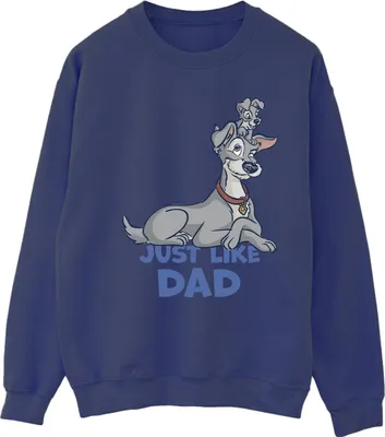 Produktbild von Disney - "Lady And The Tramp Just Like Dad" Sweatshirt für Damen BI23221 (XXL) (Marineblau)