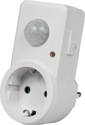 Produktbild von 1.200W Zwischenstecker McPower, 120° Bewegungsmelder, weiß