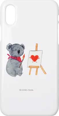 Produktbild von Mr. & Mrs. Panda Iphone 10 Handyhülle Koala Künstler - Weiß - Geschenk, Gefühle, Liebe, Handy, Cover, Hülle, X, Zeichnen, Liebesgeschenk