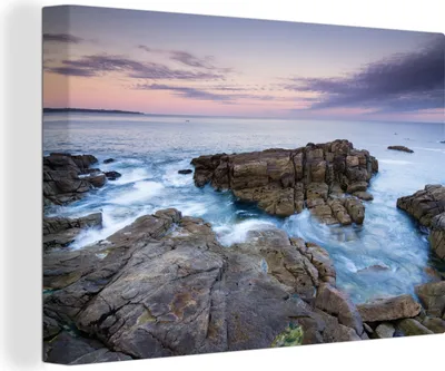 Produktbild von OneMillionCanvasses® - Leinwandbilder - 140x90 cm, Die Küste der Bretagne, Wandbilder Kunstdruck Wanddekoration