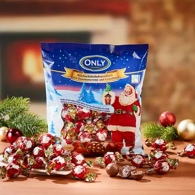 Produktbild von Weihnachtspralinen aus Milchschokolade, 400 g