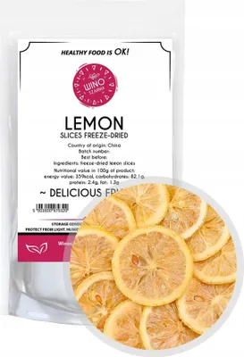 Produktbild von Zitronenscheiben gefriergetrocknet, essbar - 500 g für Tee