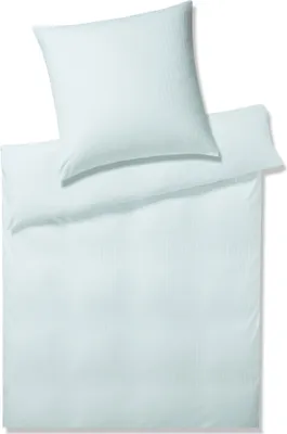 Produktbild von elegante Mako-Jersey-Bettwäsche-Garnitur Solid Stripe Farbe Mint Größe 140x200+70x90cm