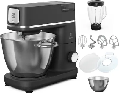 Obrázok produktu pre Electrolux E6KM1-8BPT, 6 L, Čierna, Black Pearl, Otočné, Hnetenie, Miešanie, Šľahanie, 1,2 m