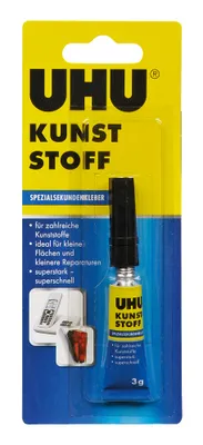 Produktbild von UHU Kunststoff Sekundenkleber 47705 3 g