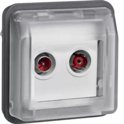 Zdjęcie produktu dla Berker 12033555, IEC / F, Szary, Termoplastyczny, IP55, -40 - 30 °C, 45 mm
