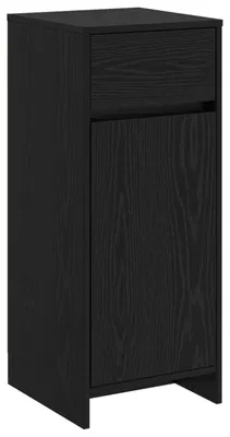 Image de Armoire de salle de bain vidaXL en chêne noir 35 x 36,5 x 85 cm
