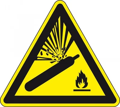 Produktbild von Dreifke® Aufkleber I Warnschild Warnung vor Gasflaschen, Folie, selbstklebend...