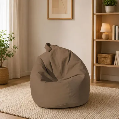 Produktbild von Eleganter Sitzsack, Farbe beige, Maße 80 x 120 x 80 cm