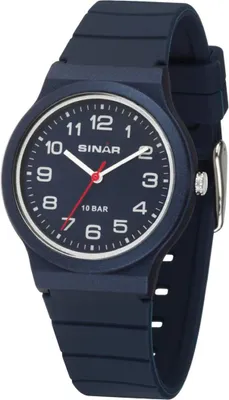 Produktbild von SINAR Jugenduhr Armbanduhr Analog Quarz Uni Silikonband XB-18-22 dunkelblau