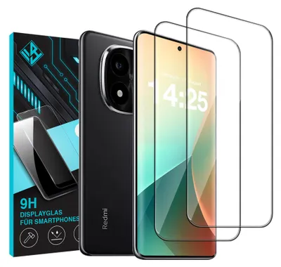 Produktbild von 2x 9H 3D Schutzglas Displayschutzfolie für Xiaomi Redmi Note 14 Pro 5G / Pro+ 5G Displayglas Fullcover Displayschutz Glas Panzerfolie 3D Schutzglasfolie