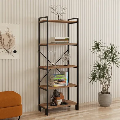 Produktbild von Skye Decor, Abel, Bücherregal, 100 % MELAMINBESCHICHTETE SPANPLATTEN, Atlantische Kiefer, 1,6 x 1,6 cm