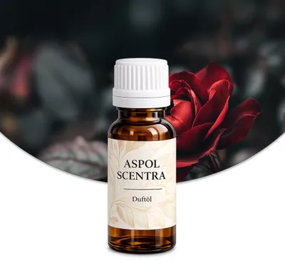 Produktbild von Aspol Scentra Wunderrose UFIGREEN Duftöl für Kerzen und Diffusoren 20 ml, KI-generiertes Bild