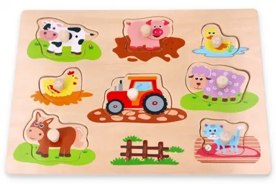 Produktbild von Sky-blue 20064 Holzpuzzle / Legepuzzle zum Thema Bauernhof