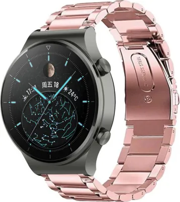 Produktbild von Strap-it Huawei Watch GT 2 Pro Stahlarmband (Rosa)