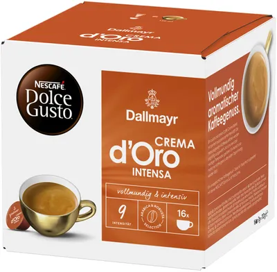 Image de Nescafé Dolce Gusto Dallmayr Crema dOro Intensa, Capsule de café, Café, 16 capsules