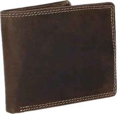 Produktbild von Leder Geldbörse Hochformat Braun RFID SAFE mit 6 Kartenfächern und Kleingeldfach