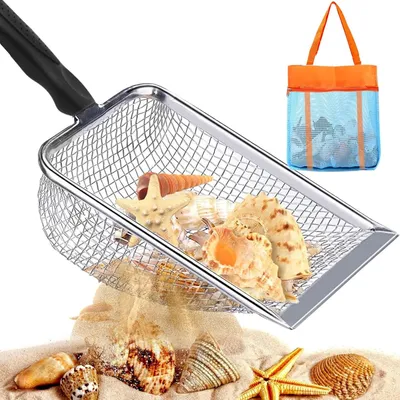 Produktbild von Sand Schaufel für Kinder, Edelstahl, mit Netzbeutel, für Strand