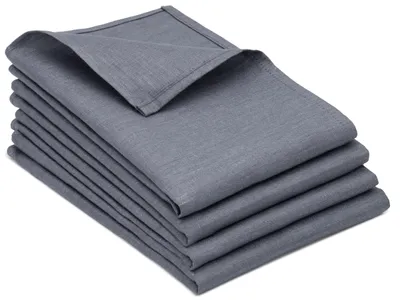Immagine prodotto di Set di 4 strofinacci in lino al 100%, colore grigio, dimensioni 50 x 70 cm