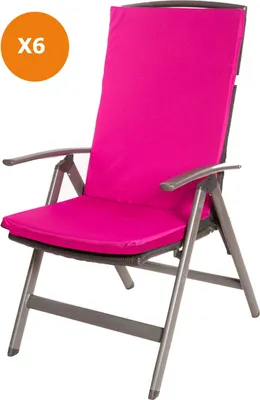 Produktbild von Stuhlkissen 6er set | Sitzkissen 110x47x4cm Rosa | sitzkissen gartenmöbel Polsterauflage Auflage für Stühle | stuhlkissen outdoor