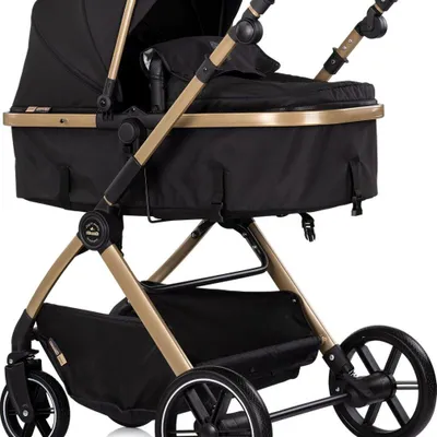 Obrázok produktu pre Kombinovaný kočík Chipolino Pearl 2 v 1, prestaviteľný, s ruksakom, fusakom, košíkom a odpružením