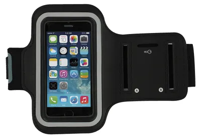 Image de Wantalis, brassard de sport pour smartphone taille S modèle Athlet Élasthanne, noir