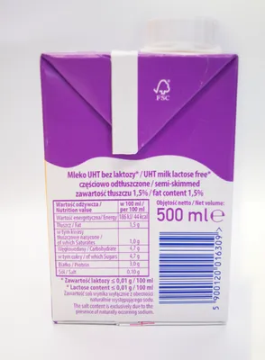 Produktbild von Łowickie-Milch UHT 1,5 % 500 ml laktosefrei Łowicz