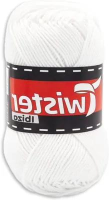 Productafbeelding van Katoenen Garen - Haak- en breigaren - Babykleding maken - Gekamd gegarandeerd gemerceriseerd - 50 gram 125 meter - Wit