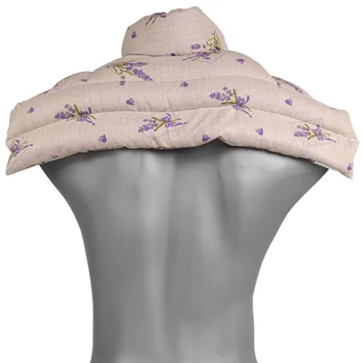 Produktbild von Wärme-Nackenkissen Kirschkernkissen Schulter & Nackenkissen mit Kragen. Nackenwärmer Körnerkissen Wärmekissen (Landhausstil Romantik, Kirschkerne)