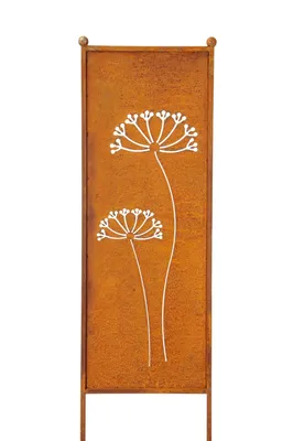 Produktbild von Stele Edelrost Sichtschutz "Dolde" H165cm x B52cm Windschutz Rost Dekowand Deko