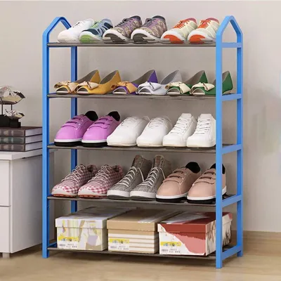 Produktbild von Solidchoice – Teleskopischer Schuhrek mit 5 Ebenen für 15 Paar Schuhe
