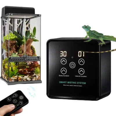 Terrarium-Irrigationssystem, automatisch, Touchscreen, Timer, 360° Sprühköpfe