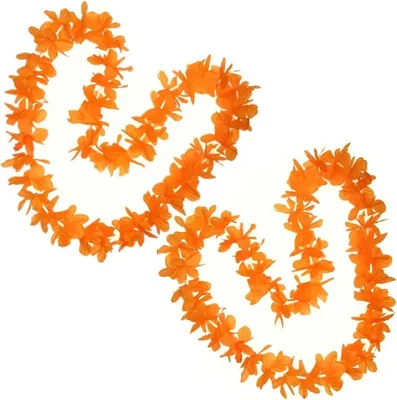 Image de Paquet de 3x guirlandes hawaïennes orange