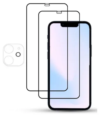 Zdjęcie produktu dla 2-pak ochraniaczy ekranu IPHONE 12 MINI i 1-pak ochraniaczy soczewek ze szkła hartowanego 9H