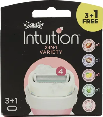 Produktbild von Wilkinson Sword Intuition Variety Navulscheermesjes - 4 mesjes