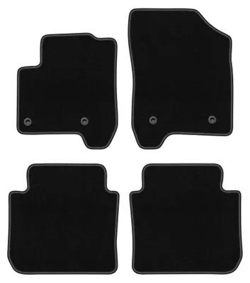Produktbild von Velours-Fußmatten für Citroen C3 Picasso 2008-2017 (Minvan) – 4-tlg, Schwarz, passgenau – Wielganizator BASIC