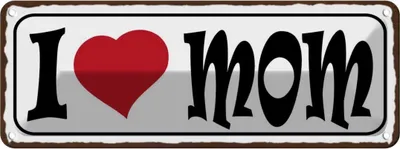 Produktbild von vianmo Blechschild 10x27 cm I love Mam Mama Männer Frauen Spruch Zitat