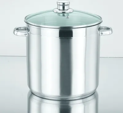 Produktbild von JW Edelstahl-Großraumtopf 10 Liter mit Glasdeckel und Dampfabzug 1120