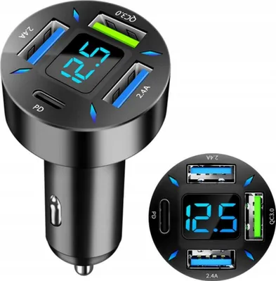 Zdjęcie produktu dla Szybka ładowarka samochodowa USB-C PD USB QC 3.0 szybkie ładowanie do telefonu w aucie