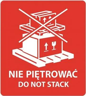 Zdjęcie produktu dla Naklejka NIE PIĘTROWAĆ 100x100mm - 100szt