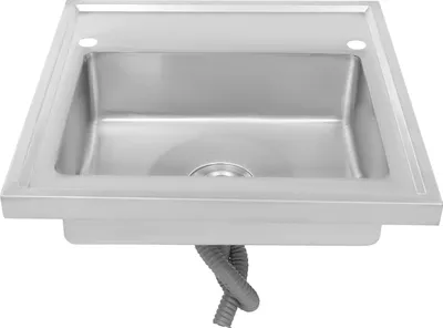 Obrázok produktu pre Nerezový drez do kuchyne/práčovne – jedno umývadlo – 600 × 600 × 155 mm – bez batérie – 1 otvor – jednoduchá montáž – strieborný