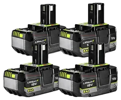 Obrázek produktu pro Lithium-iontová baterie, vysoká kapacita 8000 mAh, široká kompatibilita, 4 kusy, 8000 mAh