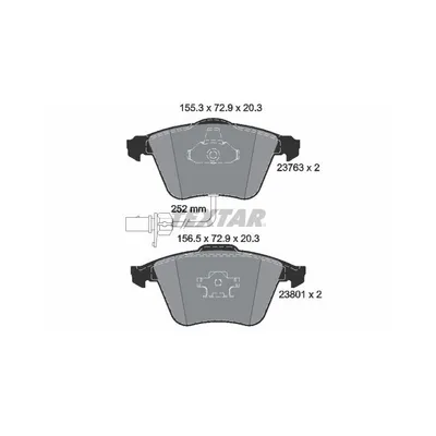 Produktbild von Textar Bremsbeläge vorne für Audi A4 A6 + Avant Cabriolet Allroad A8 Seat Exeo
