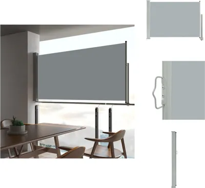 Zdjęcie produktu dla vidaXL Wysuwana markiza boczna 80×300 cm szara - Parasole i osłony przeciwsłoneczne
