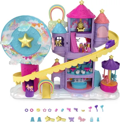 Produktbild von Polly Pocket Pollyville Regenbogen-Einhornspaß Freizeitpark