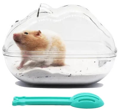 Productafbeelding van Hamster Zandbad met Schoonmaaklepel voor Kleine Dieren
