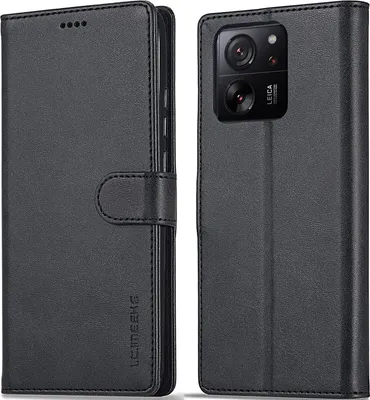 Produktbild von Hülle für Xiaomi 13T/Xiaomi 13T Pro, Klapphüllen Brieftasche Leder Magnetverschluss Ständer Schutzhülle Schwarz