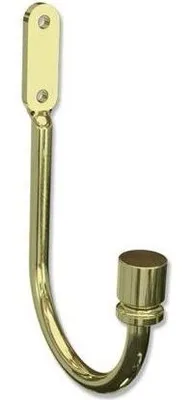 Produktbild von Interdeco Raffbügel / Gardinen-Dekohaken Messing-farbig, Pack. 2 Stück